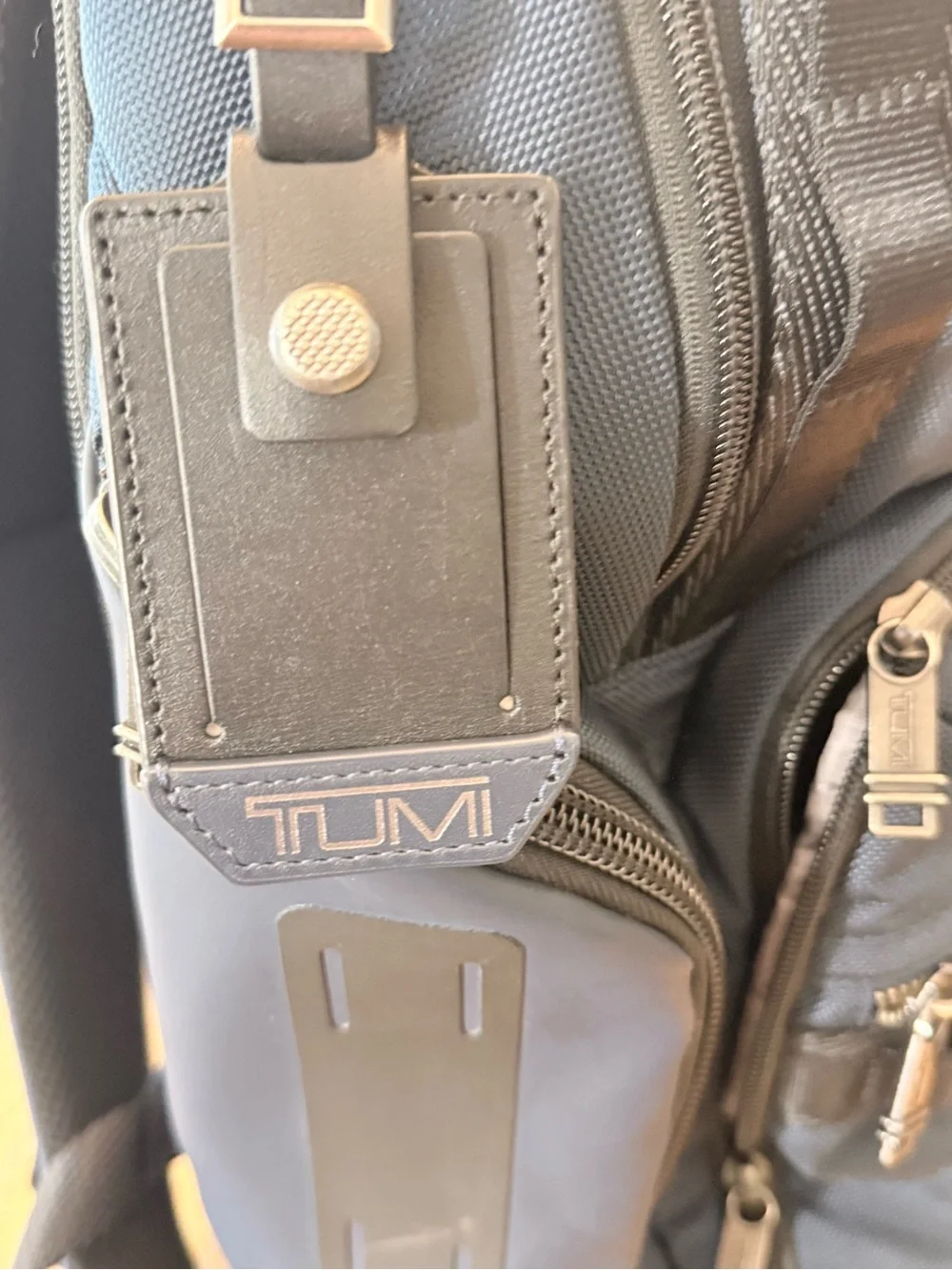 Tumi Navy Nylon Men's Backpack with Front Utility Pocket
